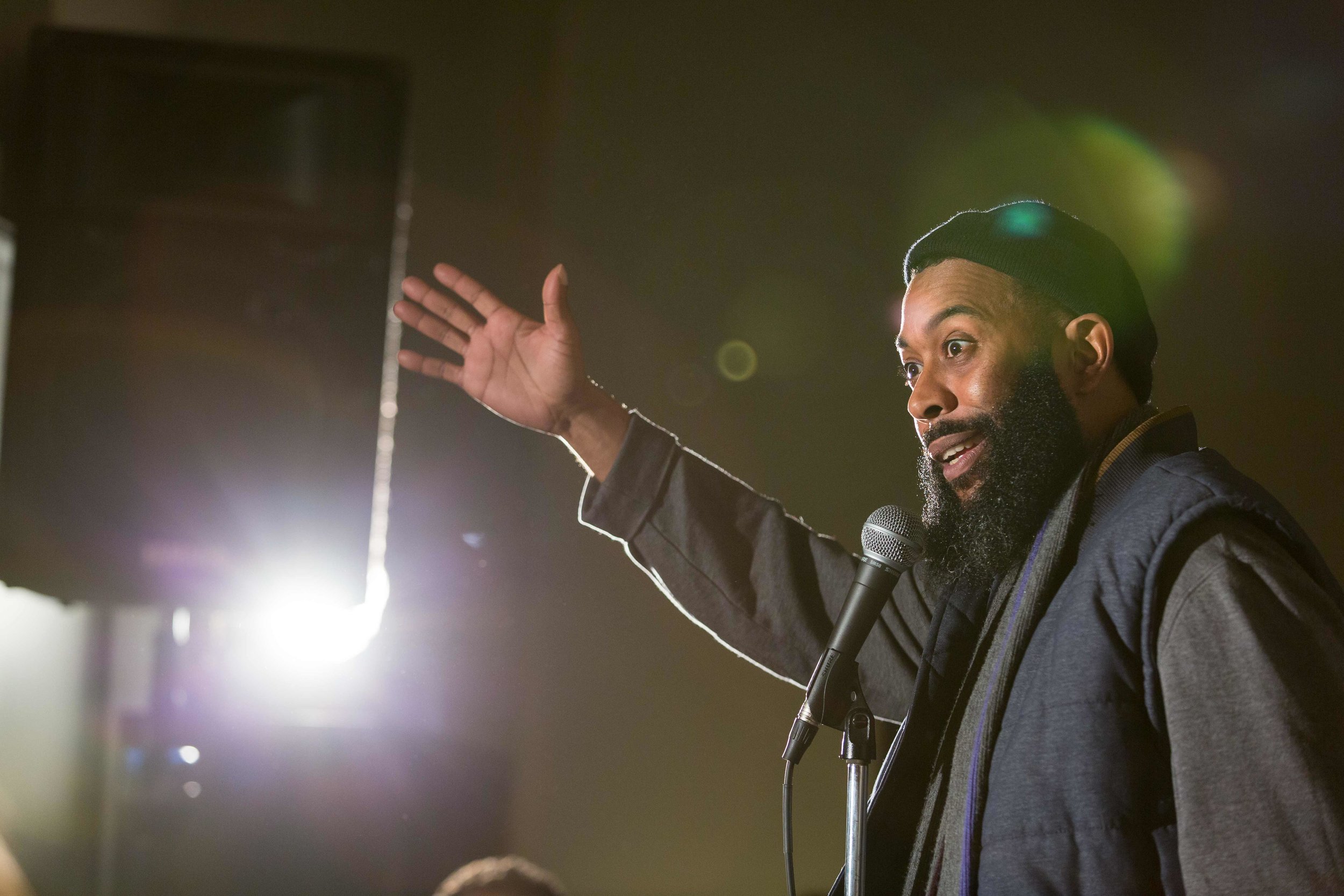 Chicago Event Photography - Comedian at comedy show