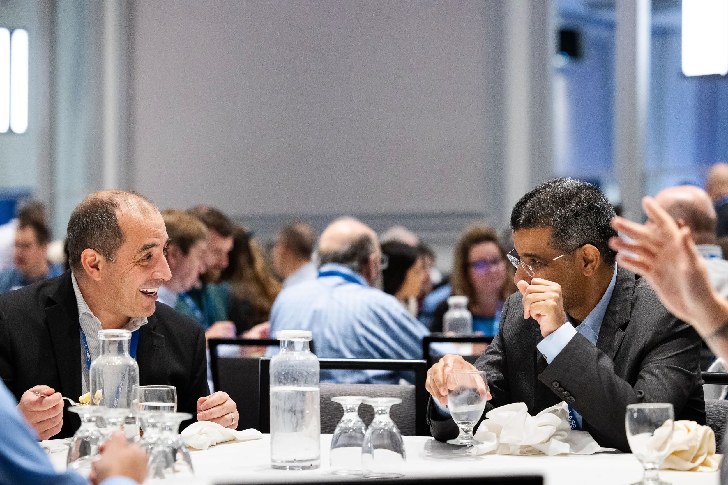 Attendees enjoy conversation during lunch at AACE International 2024 conference in Orlando