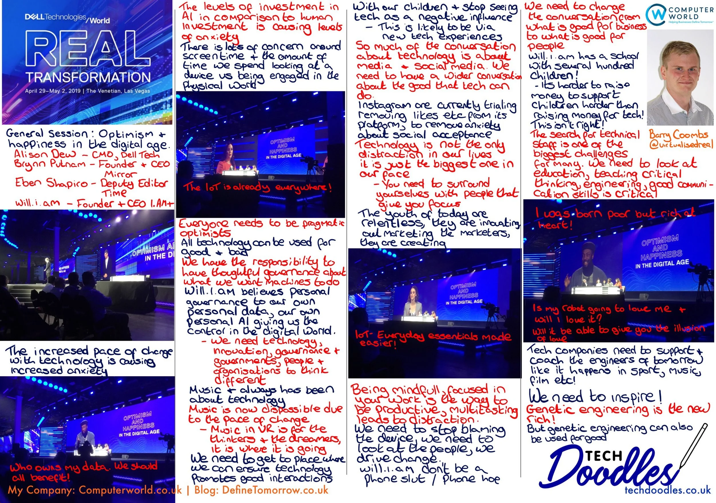 Dell Technologies World 2019 - Day 3 - The doodle with will.i.am #delltechworld