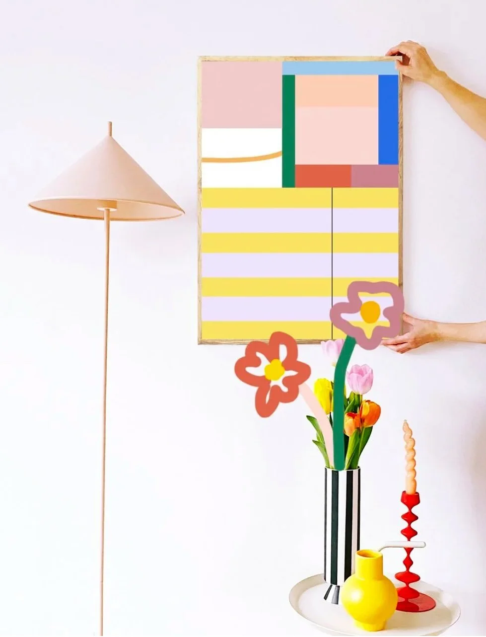 F&uuml;r Sonne im Herzen auch w&auml;hrend der kalten Jahreszeit ☀️💛!!!

&bull;
&bull;

#ineskeck #interior #interiordesign #interiors #innenarchitektur #artprint #posterdesigns #geometrischekunst #streifenliebe #gutelaune #sonneimherzen #sonneimwin