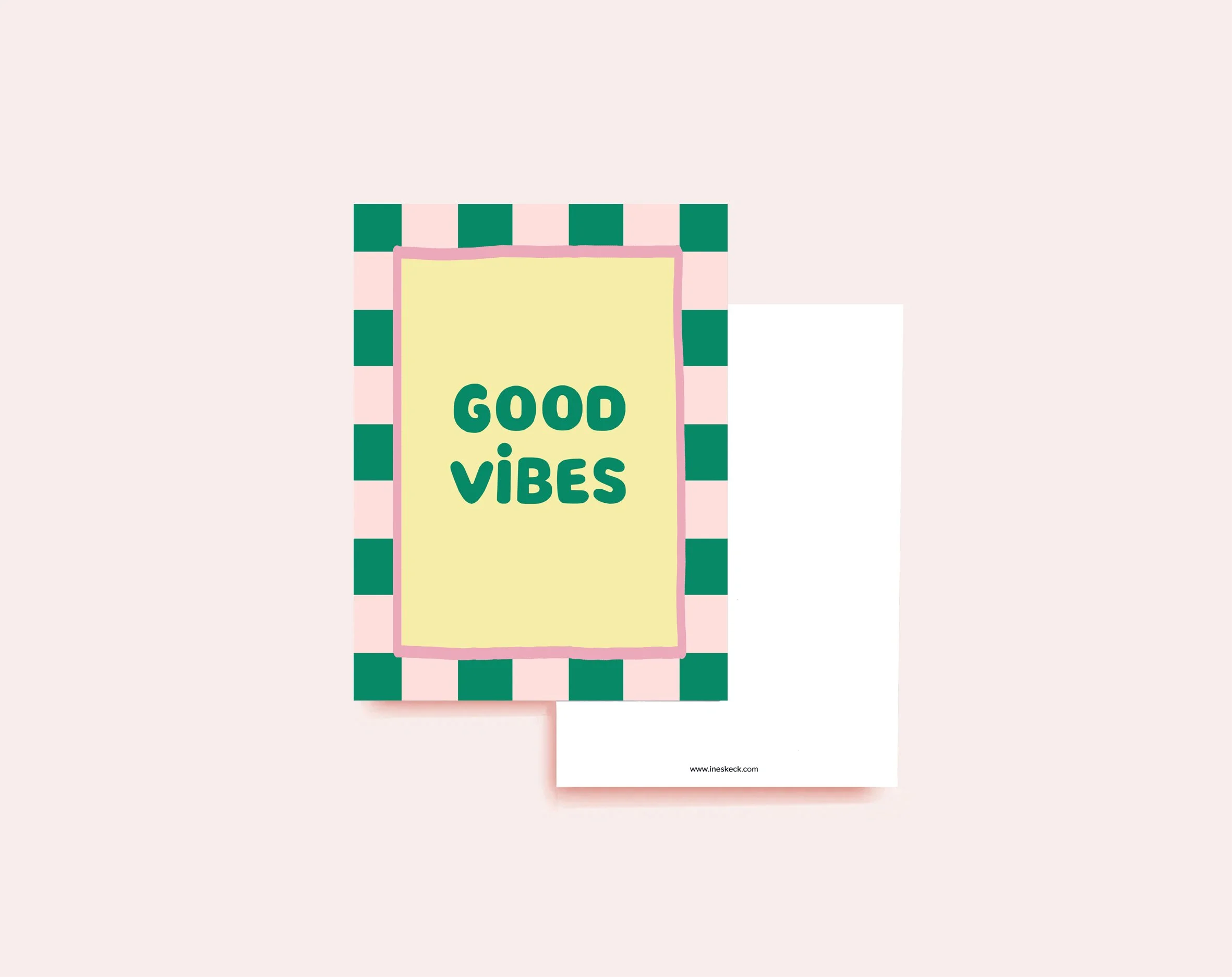 Good Vibes_DIN A6_rosa Hintergrund_VorderHinterseite_Ines Keck.jpg