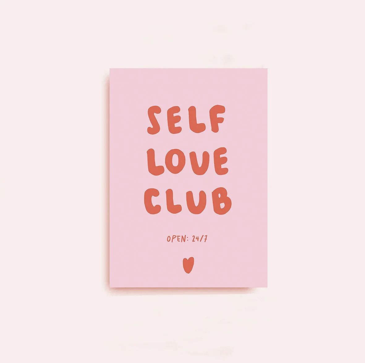 Postkarten_DIN A6_Self Love Club_rosa Hintergrund.jpg