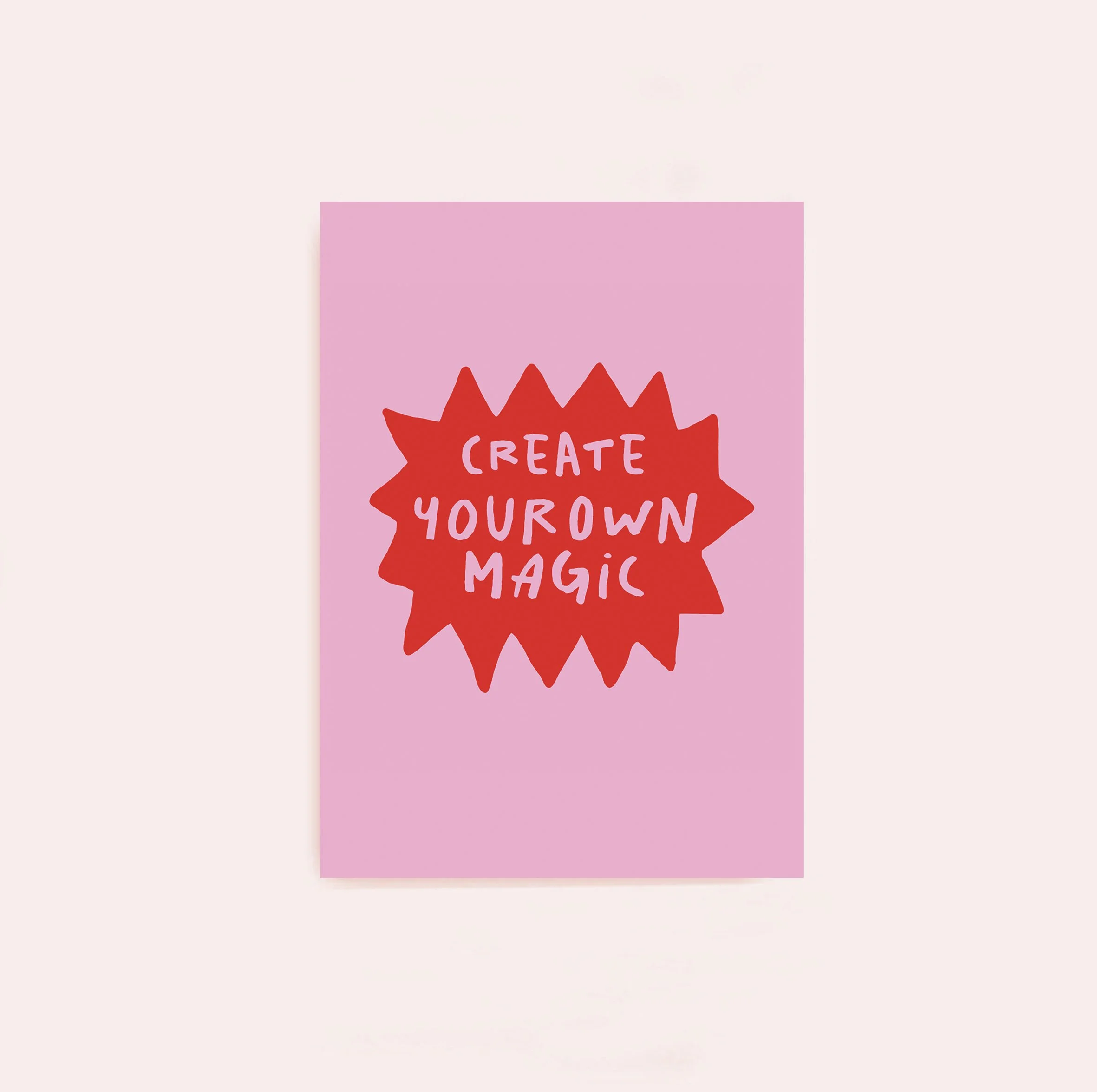 Postkarten_DIN A6_Create your own magic_rosa Hintergrund.jpg