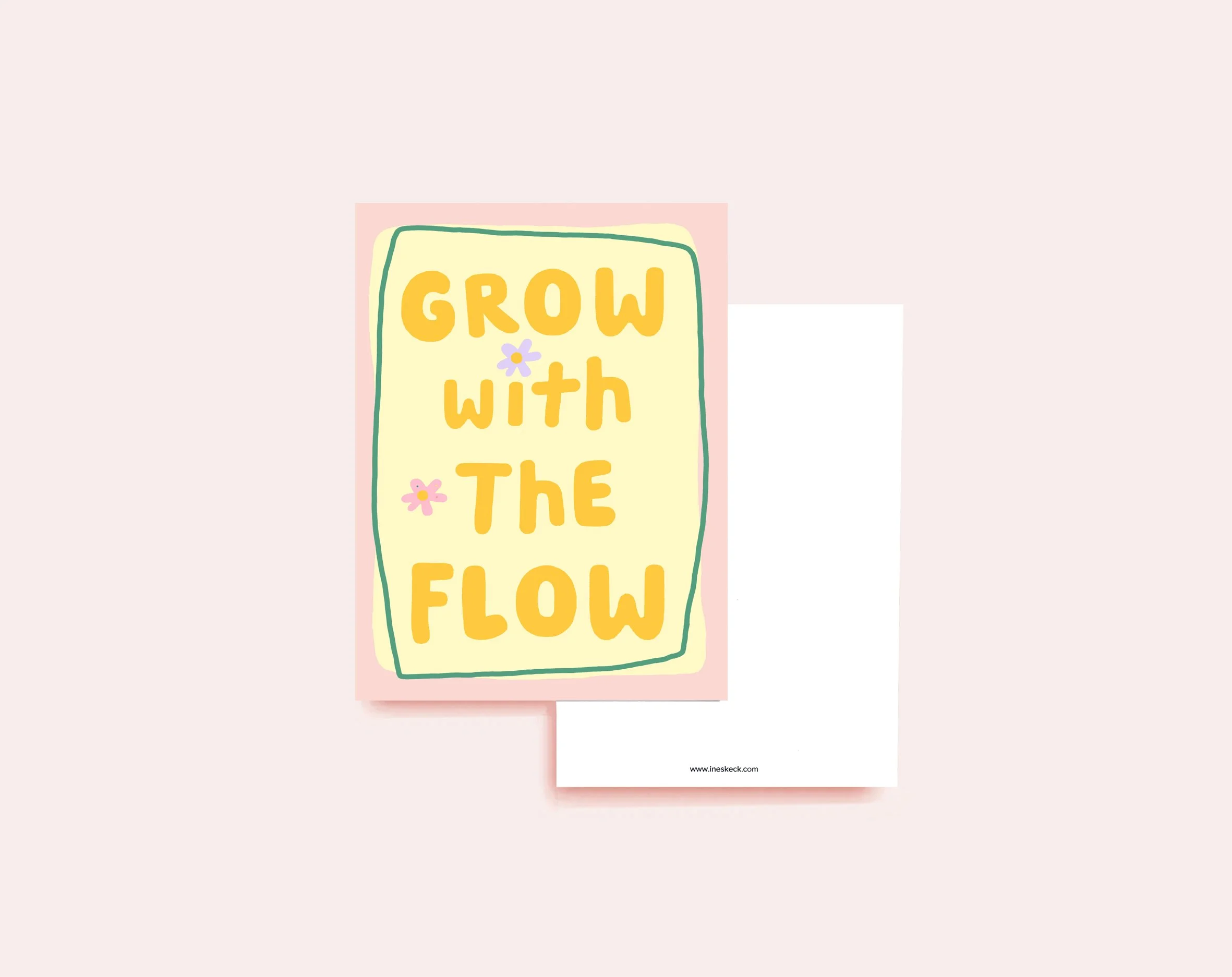 Grow with the flow_DIN A6_rosa Hintergrund_VorderHinterseite_Ines Keck.jpg