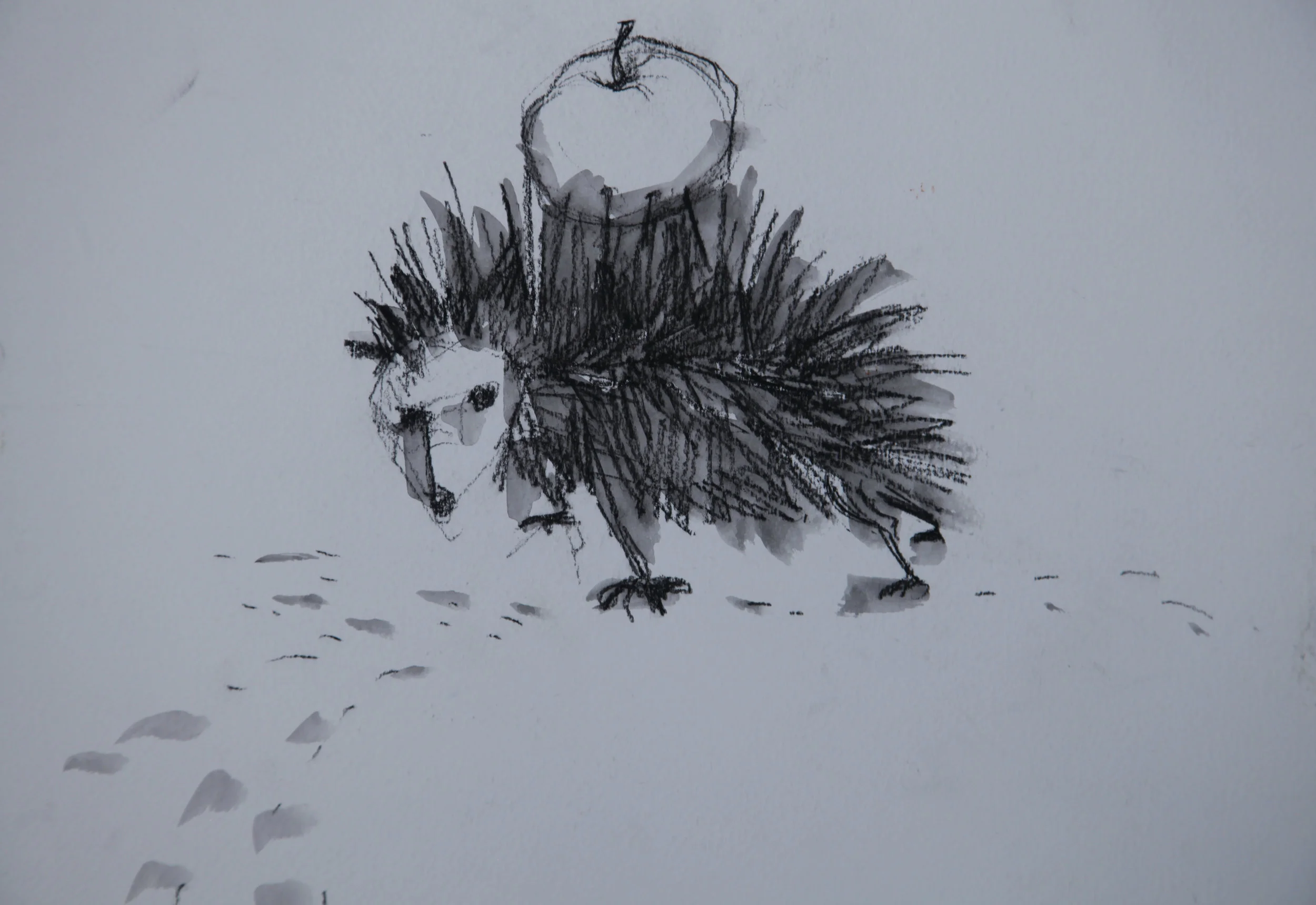 The apple was stuck.  The apple was very stuck.