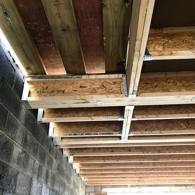 Engineered joists hung  #architecture  #londonarchitects #construction #joists