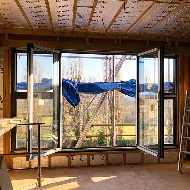 Beautiful park views framed using large glass doors. #loftconversion