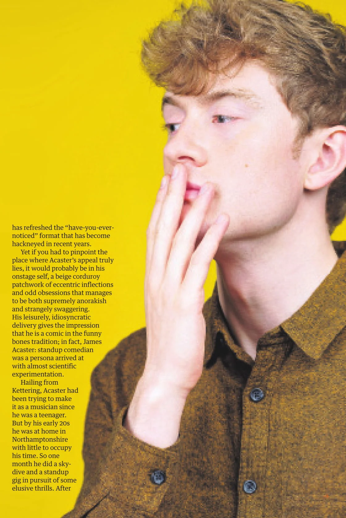 Rachel Aroesti - James Acaster - Guardian
