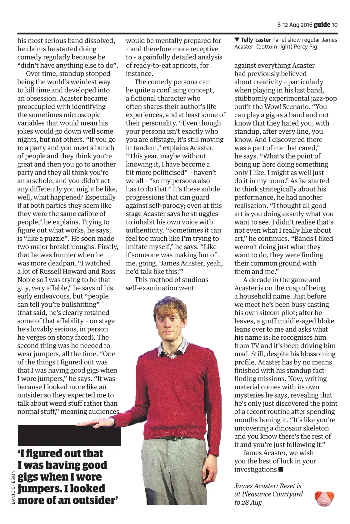 Rachel Aroesti - James Acaster - Guardian