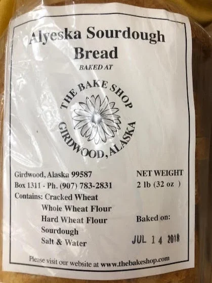The best sourdough bread in the state is at The Bake Shop in Girdwood!