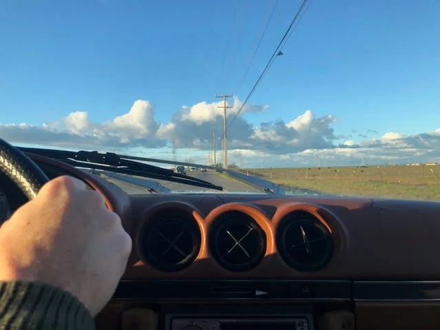 My father-in-law, in his infinite wisdom and impressive online research skills, found this 1974 Mercedes convertible for us to tool around the countryside in when we visit. It certainly added a classic touch to our wine tasting adventure.