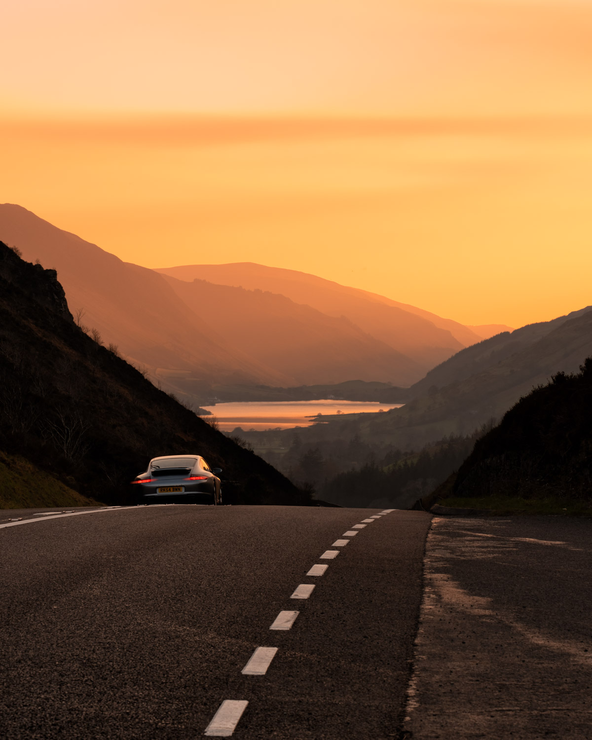 Porsche Sunset Driving