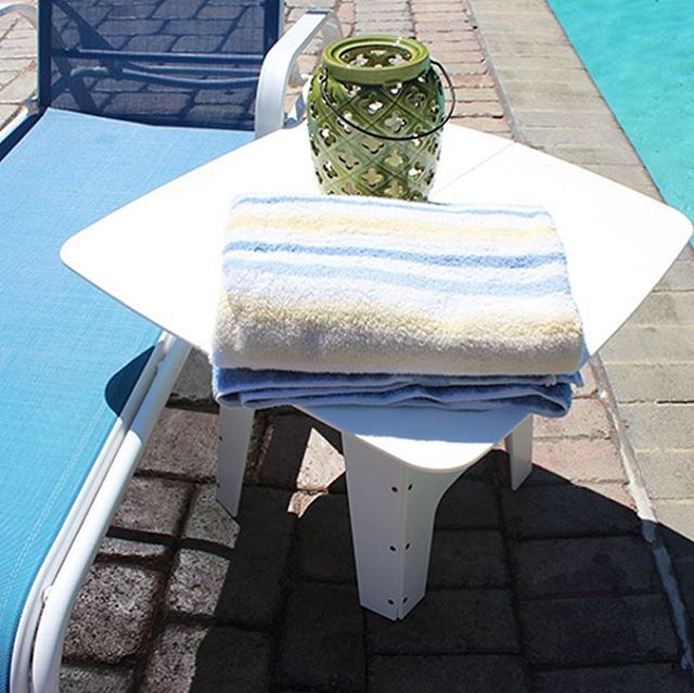 Poolside!! Snappytables work great!! #pool #watersports #table #drink #food #perfect #plastic #portable #fun #outdoors #beach #share #anywhere #anytime #swimming #party