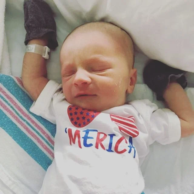This little cutie is kicking off our 4th of July week 🎇🎆 #sogababies