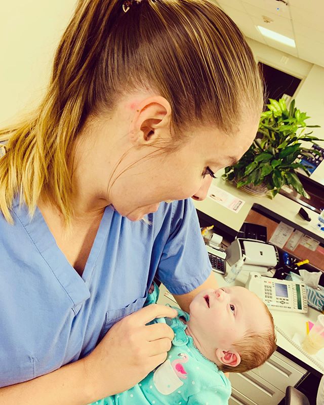 This little #sogababy was excited to get to see and talk to midwife Megan today💕 #sogababies