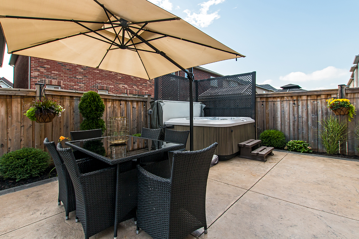 3346 Moses Way - View of back yard dining area & hot tub