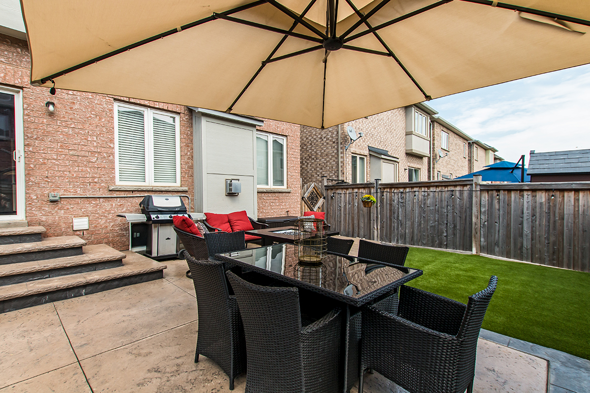 3346 Moses Way - Outdoor dining area that leads to back door stairs