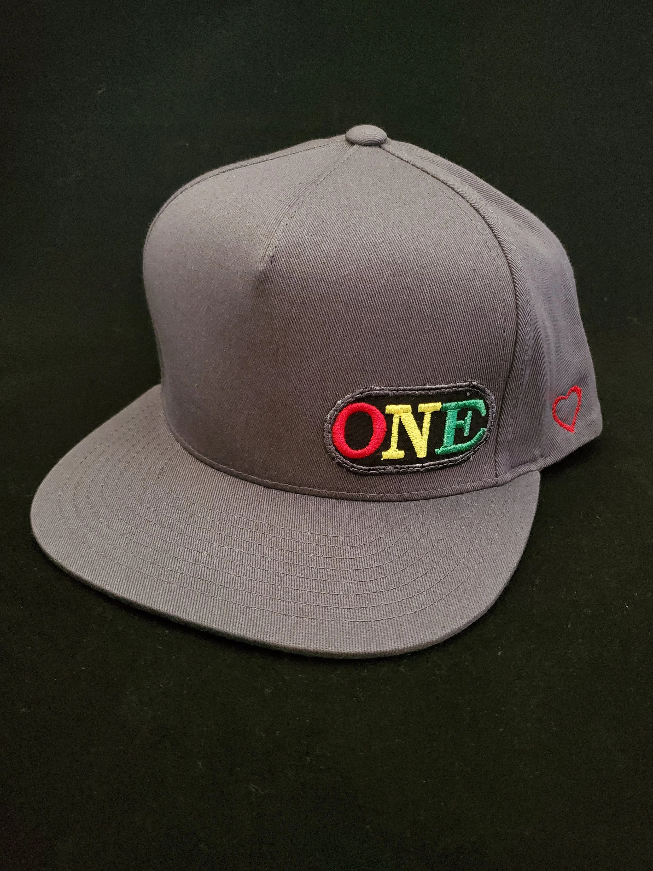 *ONE* Grey "Short" Flat Bill Snapback
