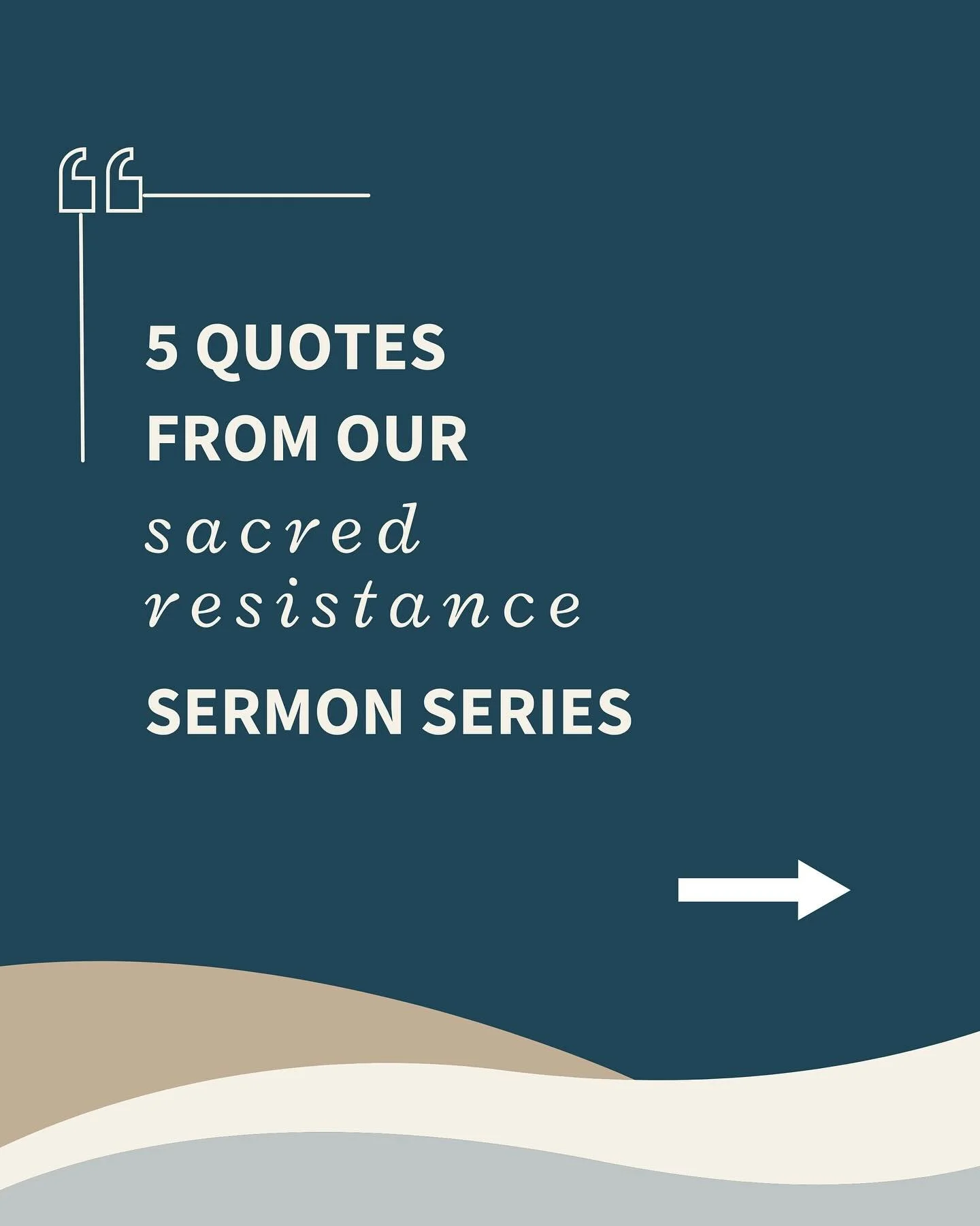 A few quotes from our Sacred Resistance sermon series exploring what it means to live out justice, neighborly love, and faithful forms of resistance in the world.
⁠
Let these words challenge and inspire you. ✨
⁠
Reminder: No service today!
Instead, j