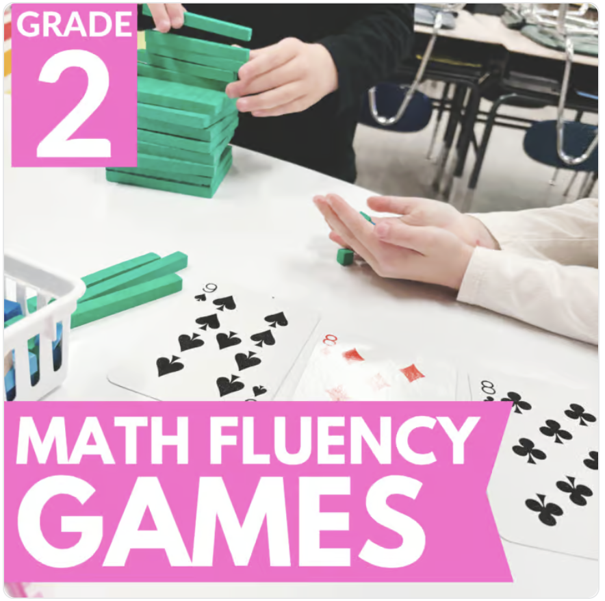 2nd Grade Math Games for Building Fact Fluency and Number Sense LOW PREP