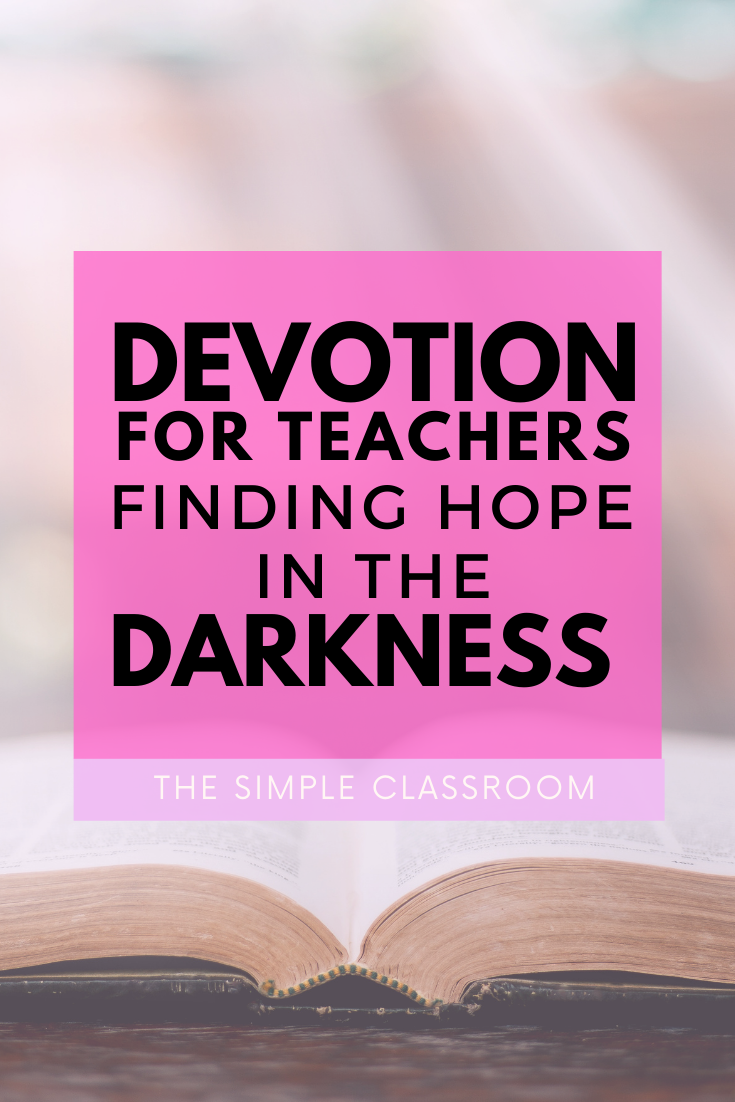 Devotions for Teachers — The Simple Classroom
