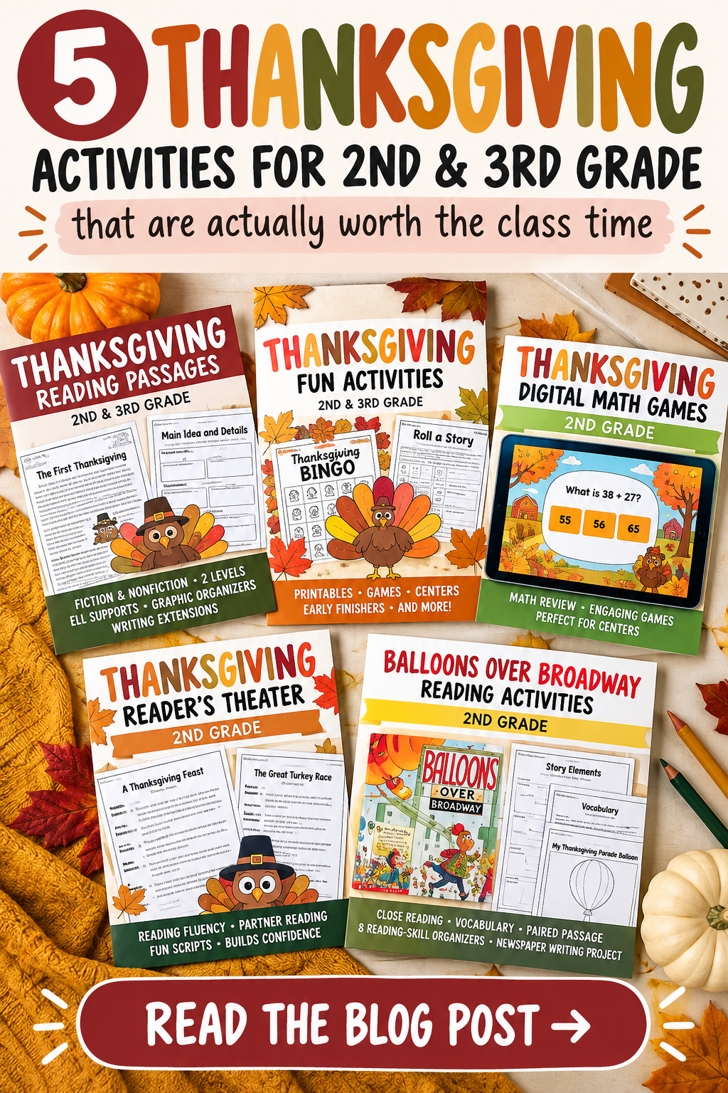 5 Thanksgiving Classroom Activities for 2nd and 3rd Grade That Are Actually Worth the Class Time