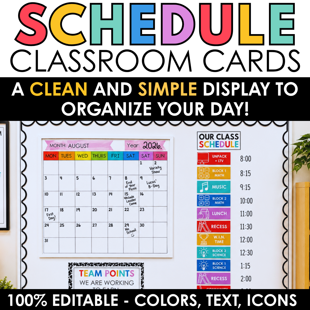 Schedule Cards