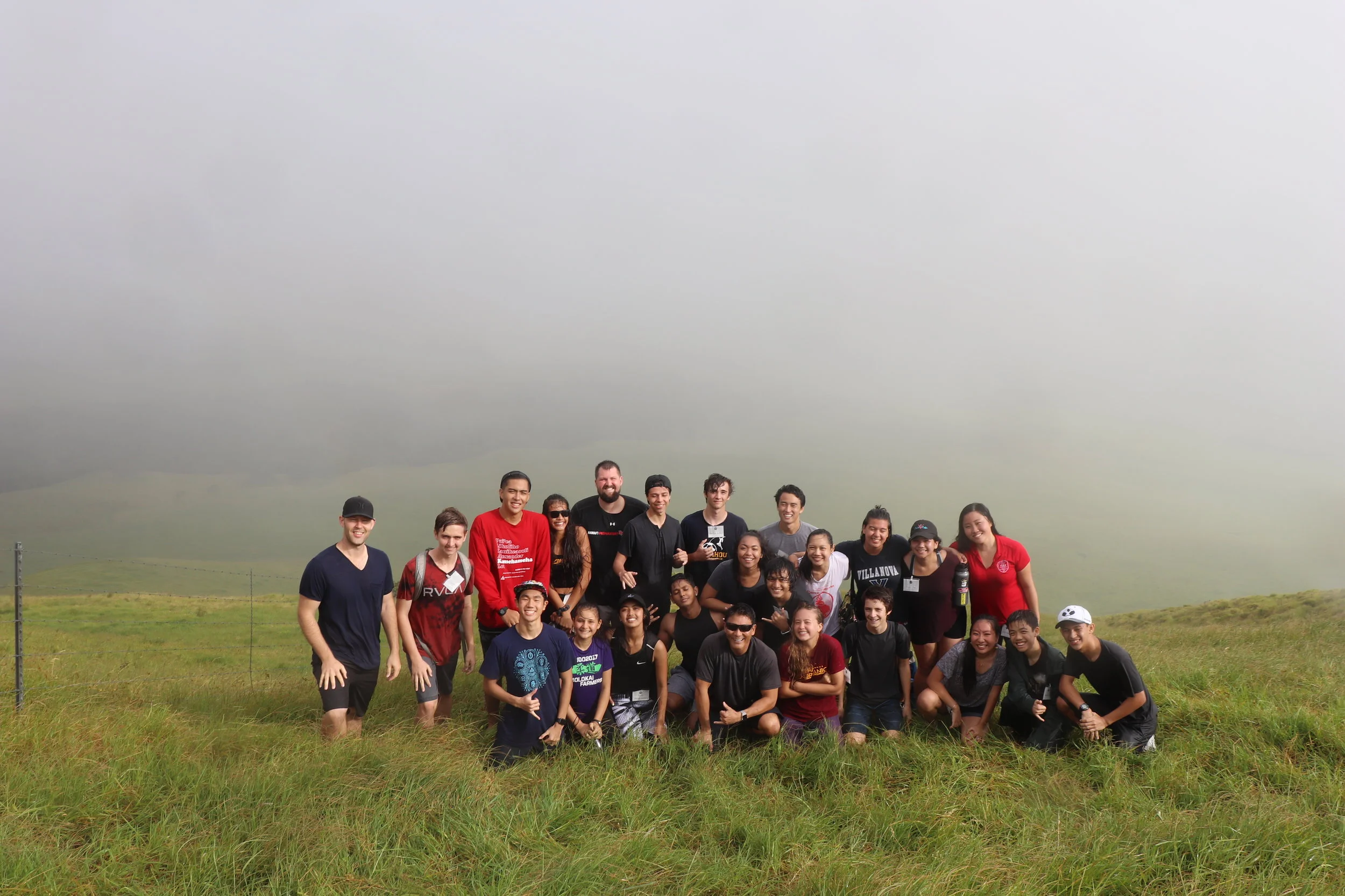 The Nalukai 2018 cohort atop Pu'u Laelae on Day 1 of Startup Camp. Photo by Aya Chang.
