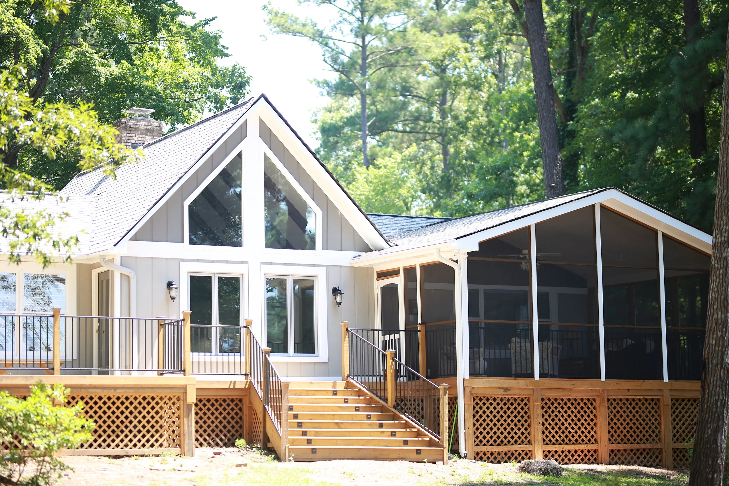 New screened porch and stairs