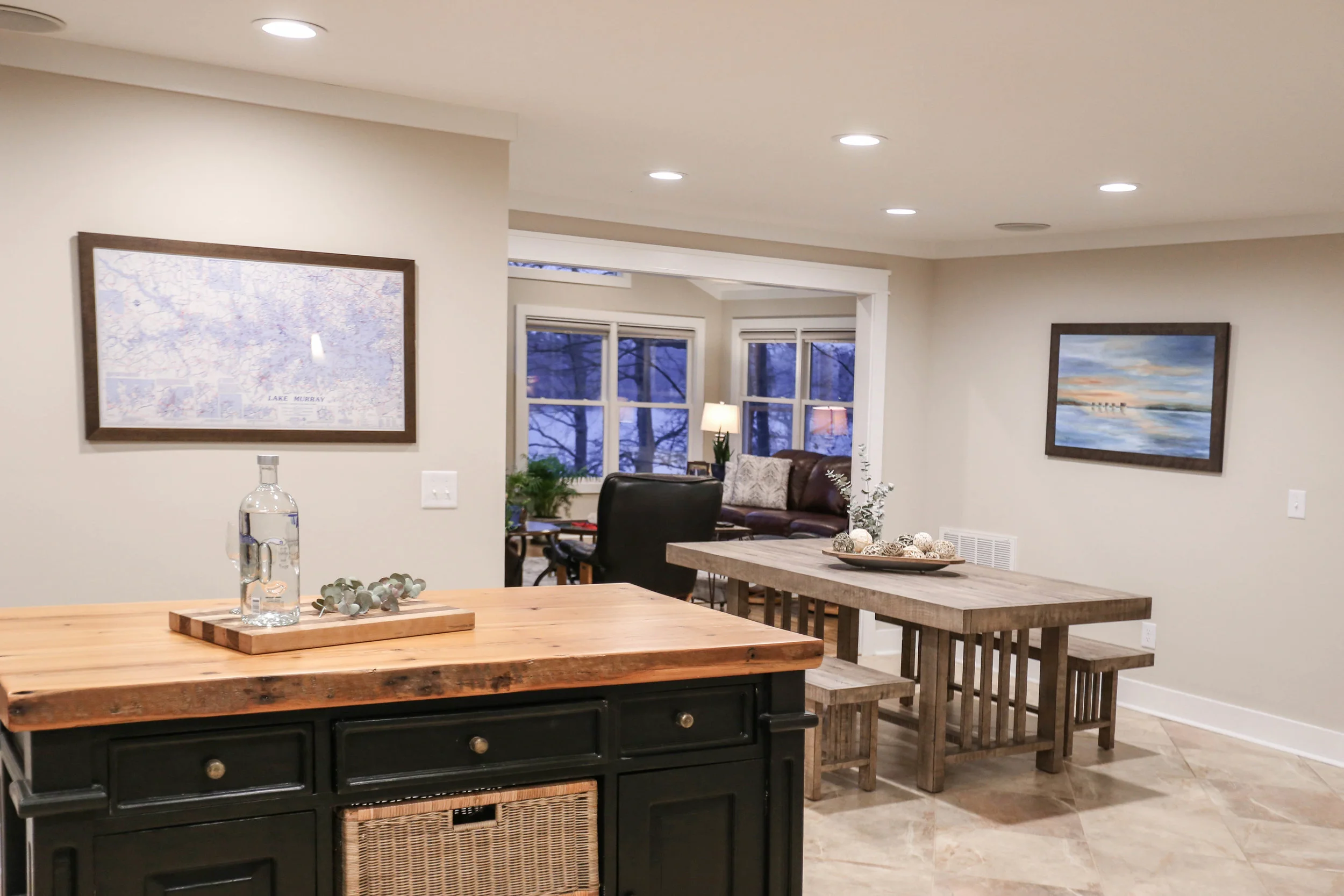 Island and Dining area