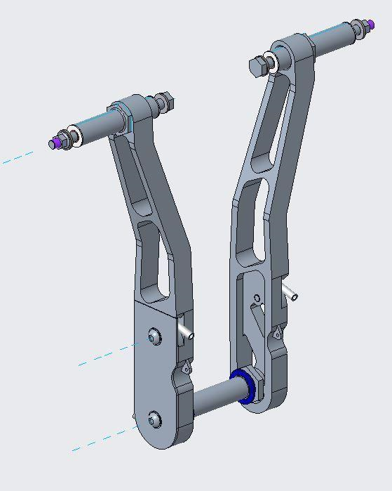 CAD Design of Rudder / Brake Pedal Arms