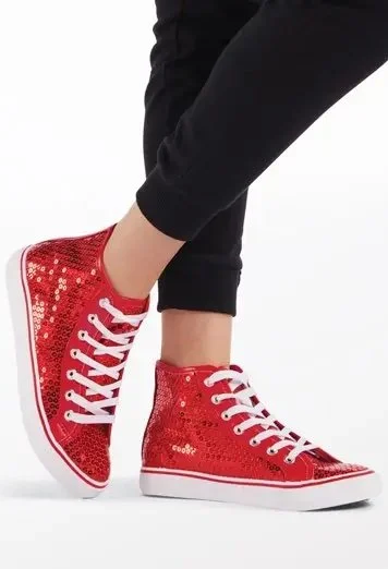 Red High Top Dance Sneakers
