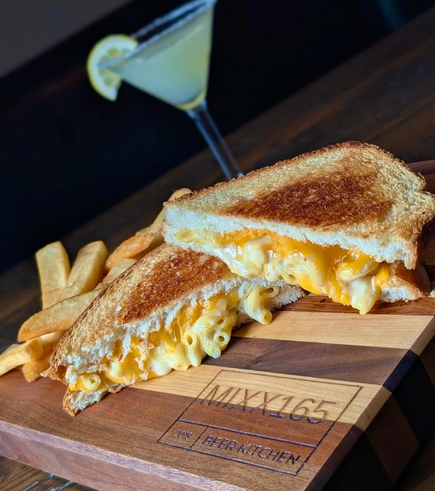 The Big Cheeseman sandwich stacked with five cheeses on toasted sourdough