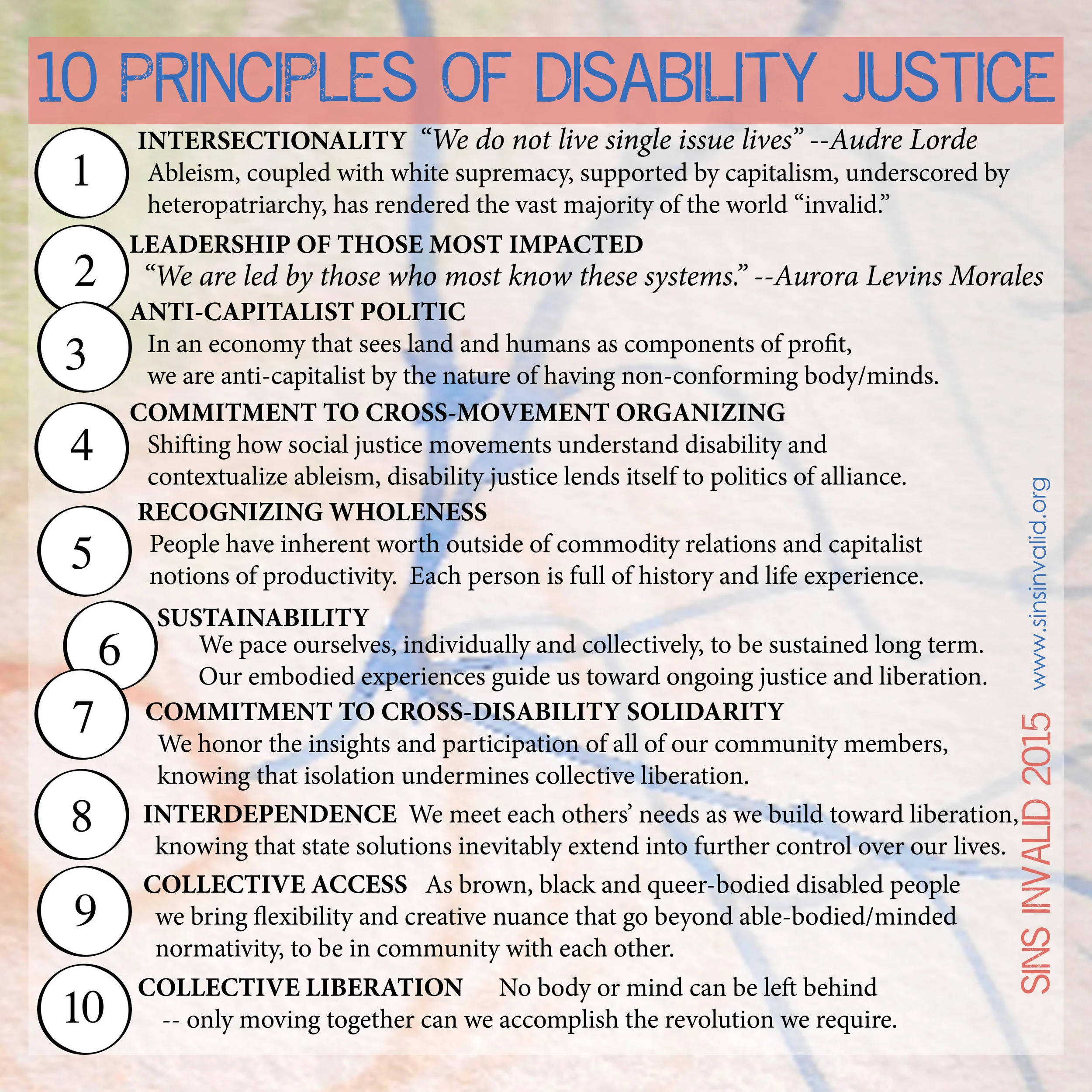 10 Principles of Disability Justice by Sins Invalid
