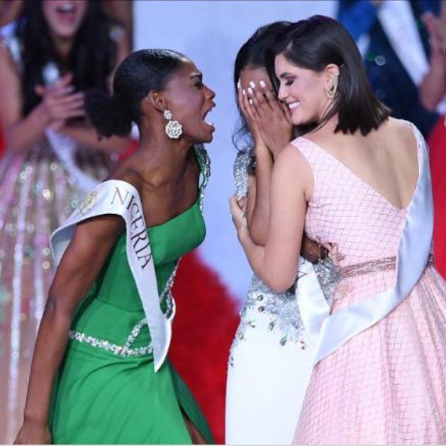 2020 goals, surround myself with women like Miss Nigeria ( Nyekachi Douglas)! Who after Miss Jamaica won, jumped up and down with the most beautiful excitement for her friend, who by the way she was competing against. Yes, yes, and hell yes to that k