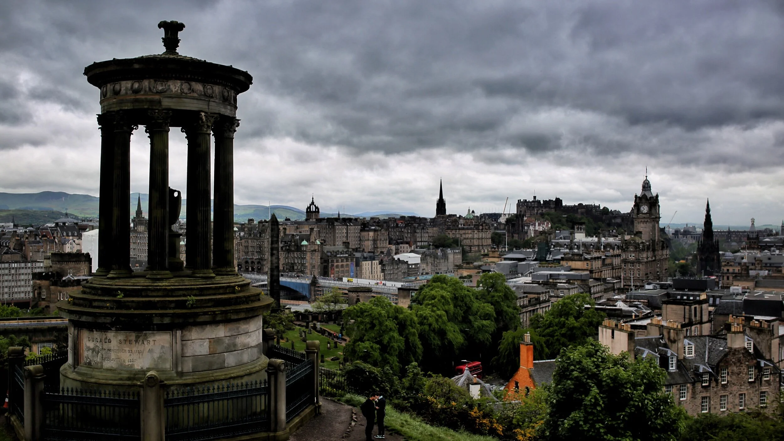 view of downtown from Calton Hill