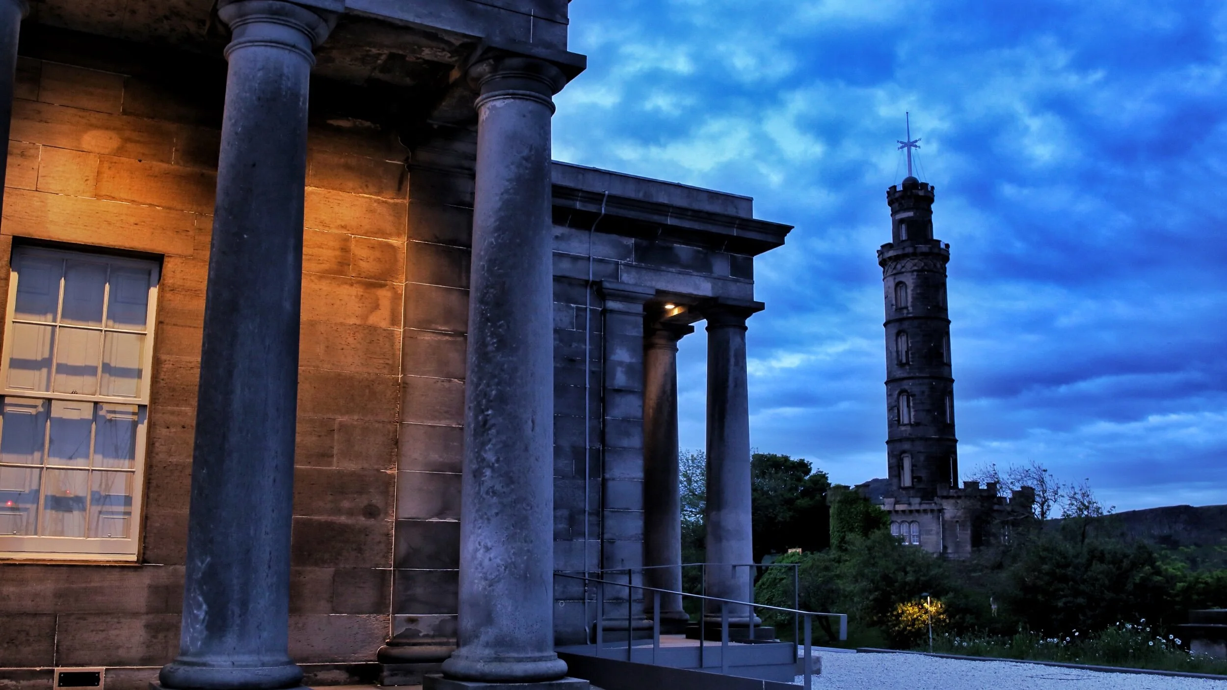 The Collective Gallery and Nelson’s Monument on Calton Hill