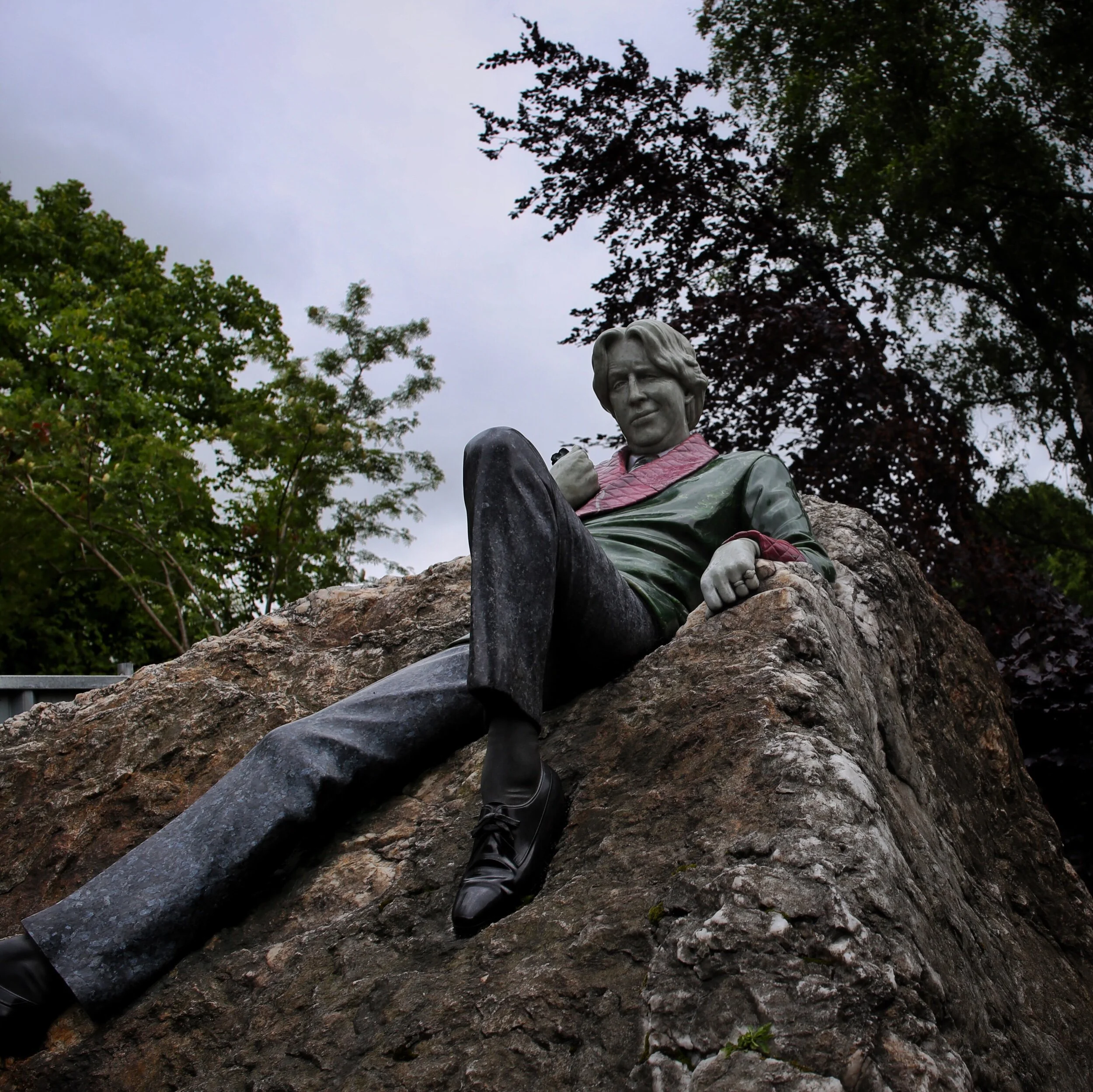 Oscar Wilde statue near Trinity College