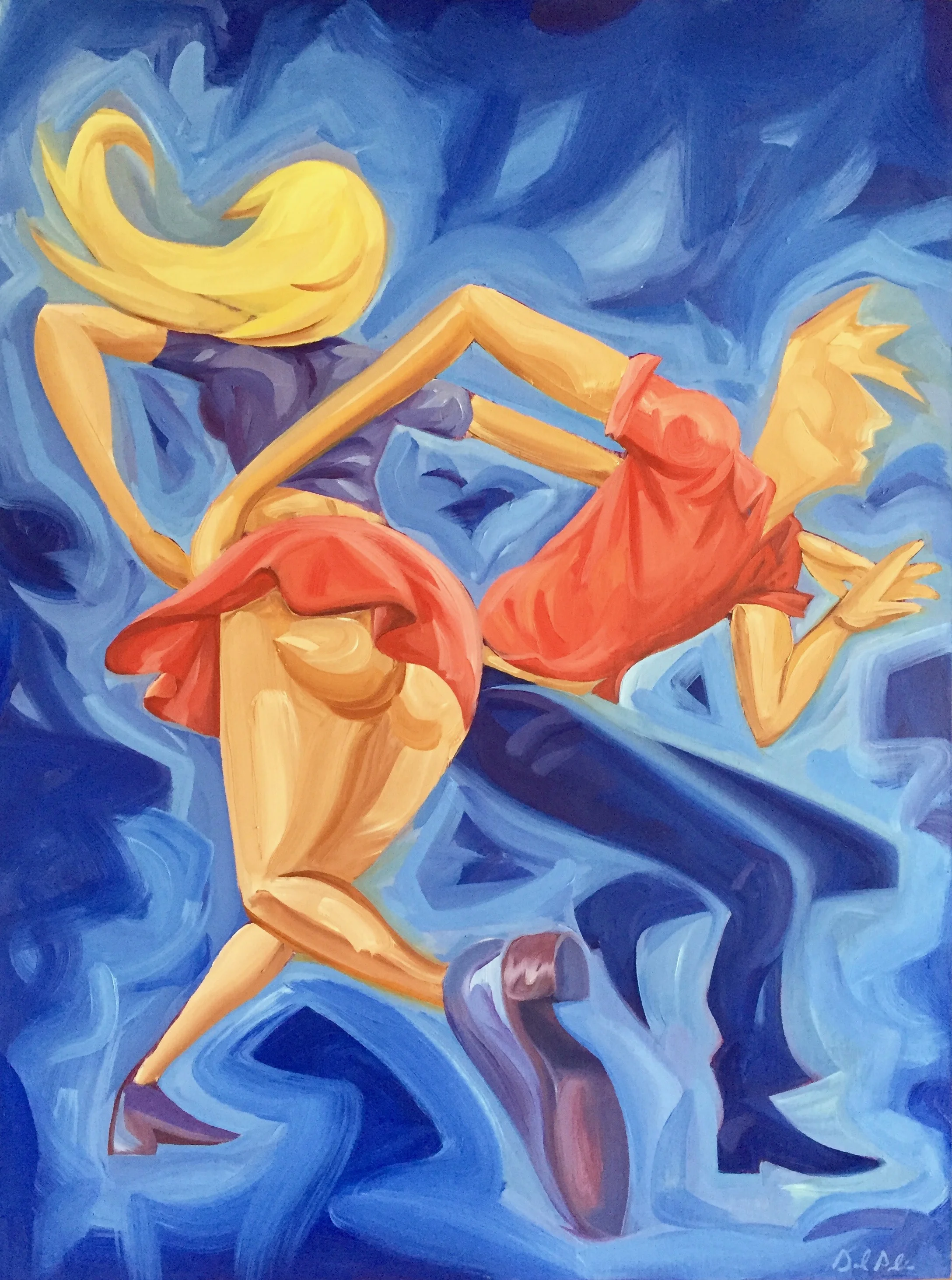 Dancers. Oil on Panel. 2017. 18x24"