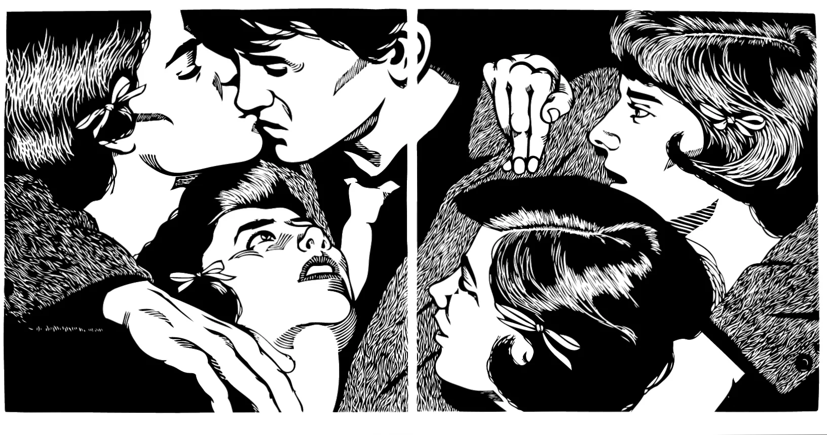 ...And Men Want To Be Him . Linocut. 2009. 12x24"