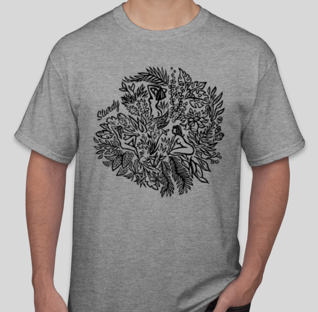 Garden Girls Heather Grey Cotton Tee.png