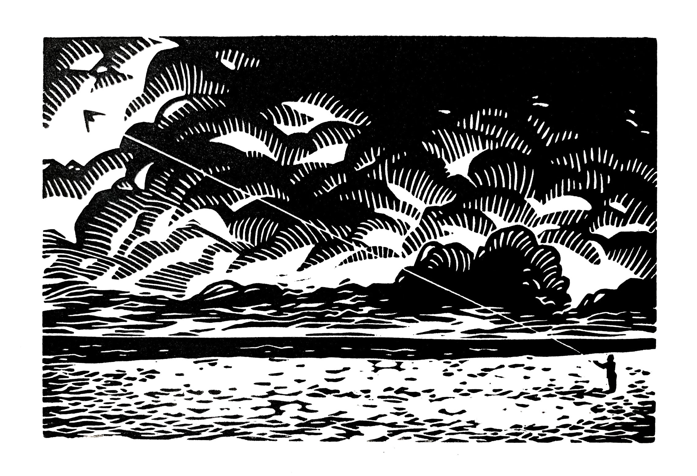 Kite. Linocut. 2021. 4x6.jpg