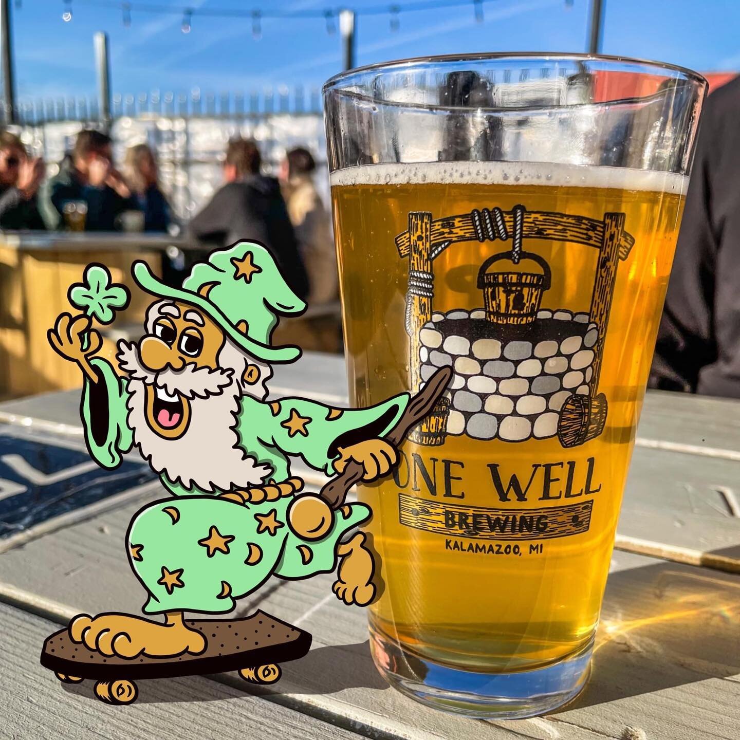 Happy St. Patrick's Day! Roll on over and spend some of this magical holiday with the wizard and his crew! Stacked with a variety of craft beers and delicious St.Patty's food specials. Clink a pint with your pals at One Well this evening! Cheers!