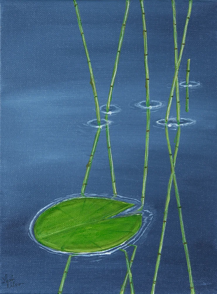 Reeds on Blue