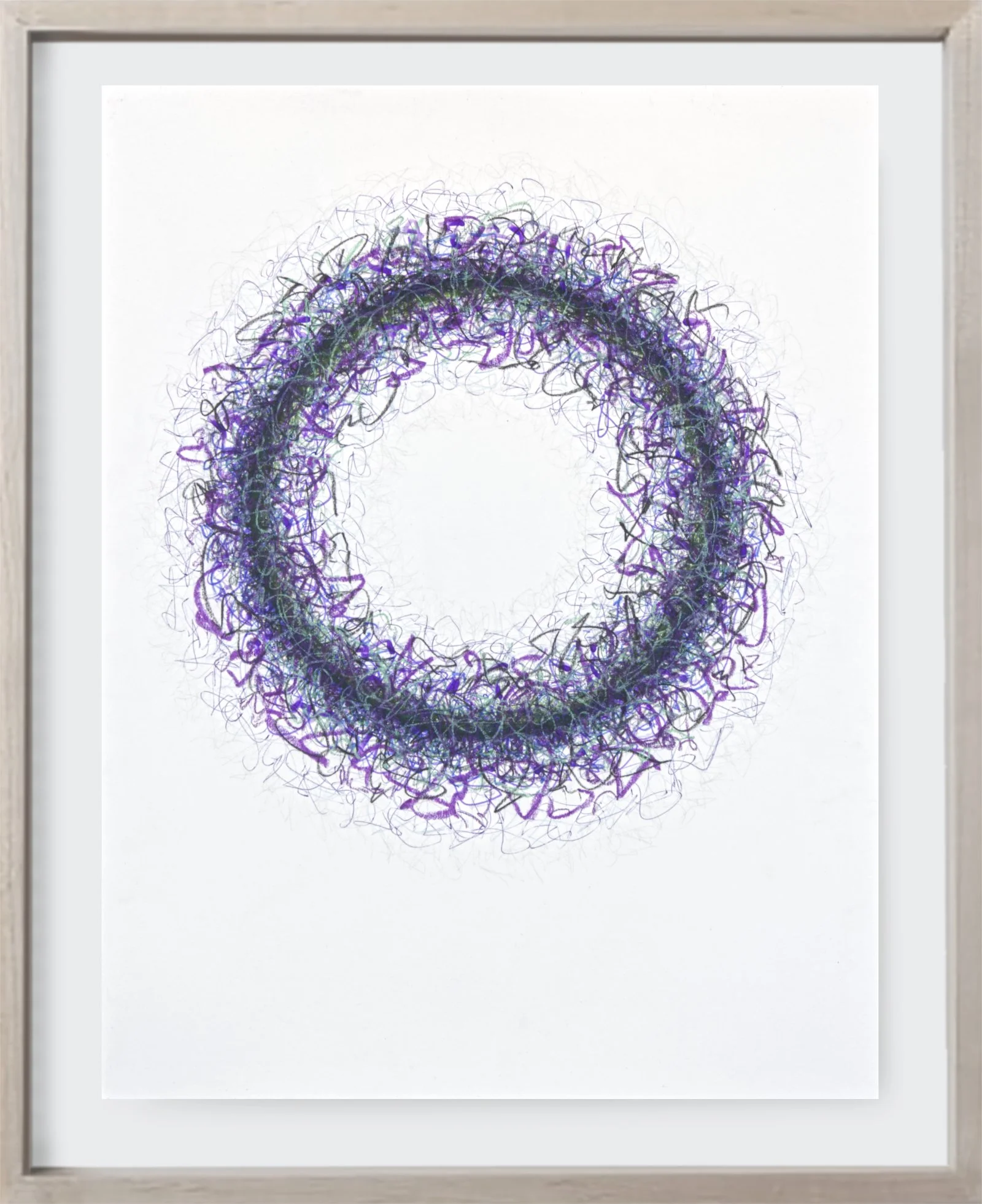   On Paper#205, 2026  
Ink, graphite & pastel on archival paper. (19 x 24 in.)