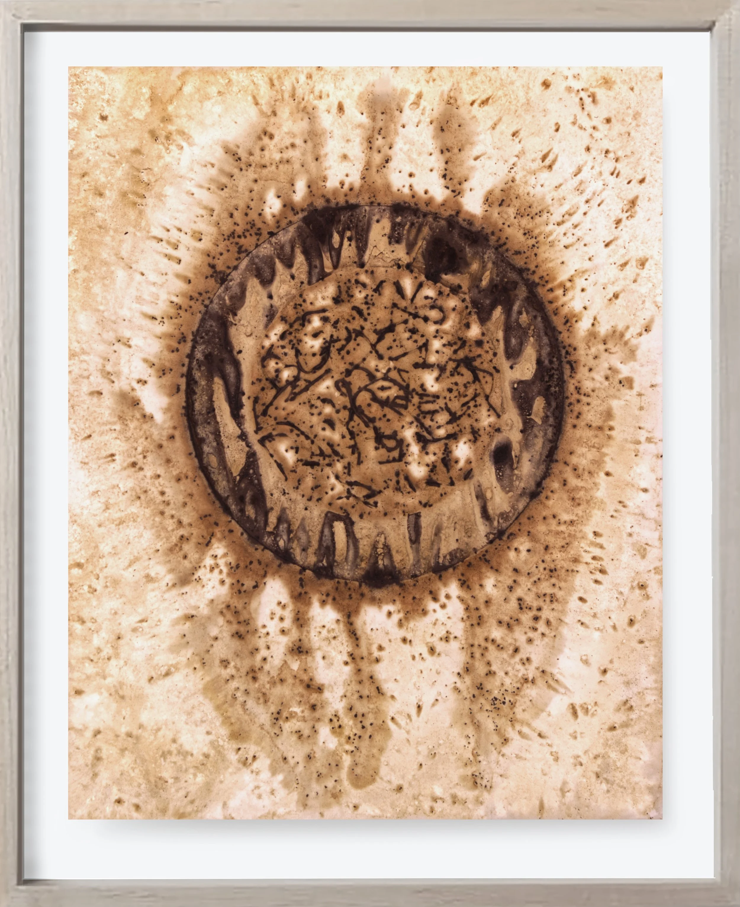 Rust#134, 2026

 

 Rust from iron and lacquer on archival paper.&nbsp;   (19 x 24 in)   Unframed ‍  ‍    