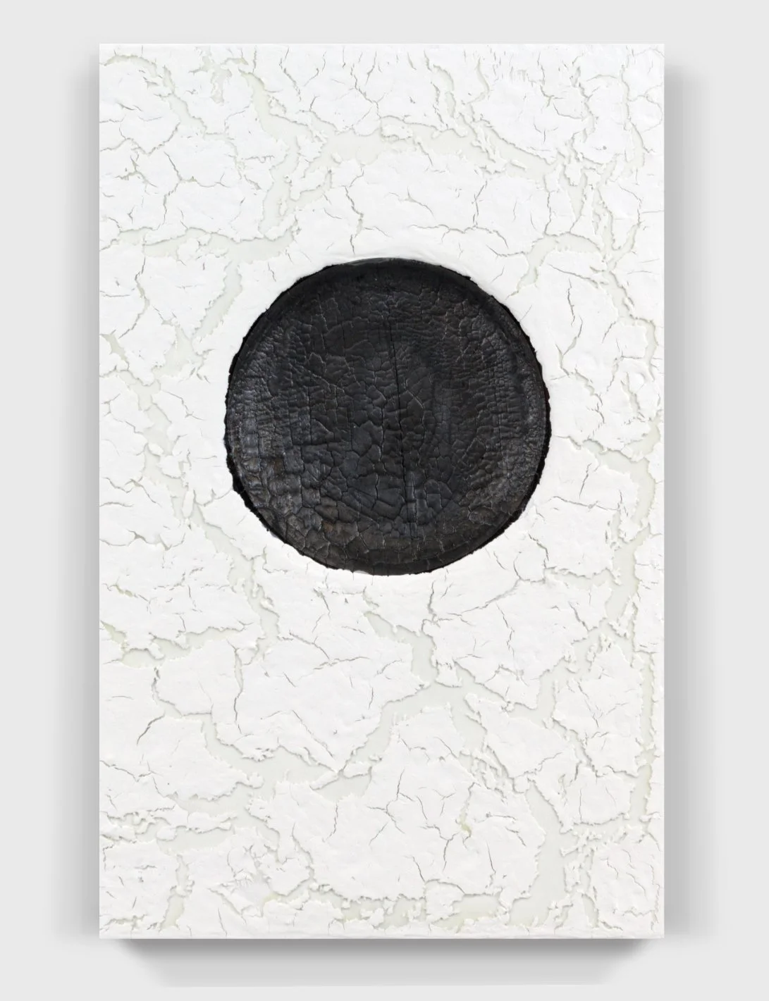  Burnt#44, 2022  
Burnt wood, acrylic enamel on a wooden panel.. (9.25 x 14.5 x 1.75 in)    Unframed  