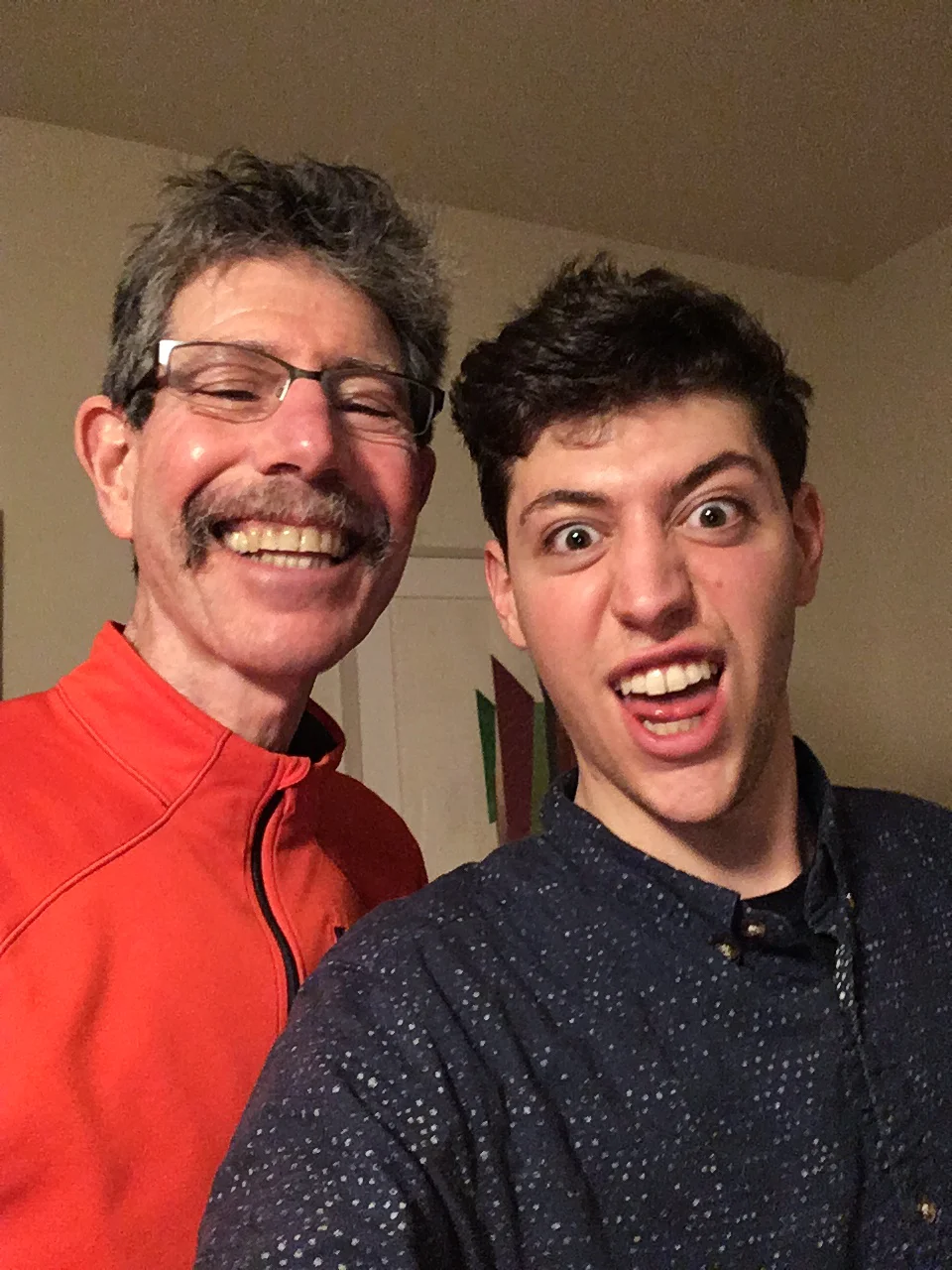 Stuart and son just having fun.