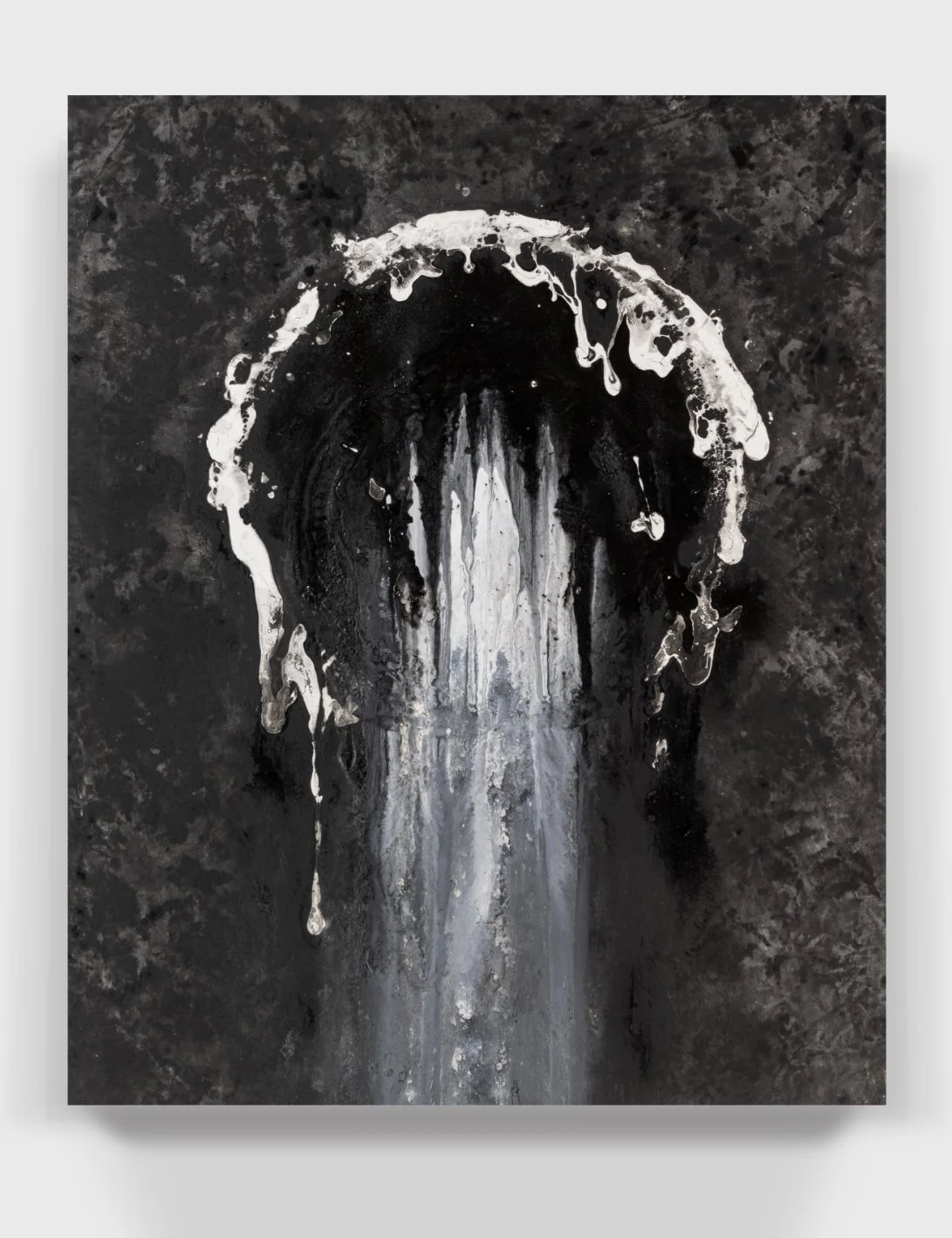   Painting#28,  2021   
Oil paint, acrylic enamel, and archival paper on a wooden panel.  (17.5 x 23.5 x 1.75 In) 