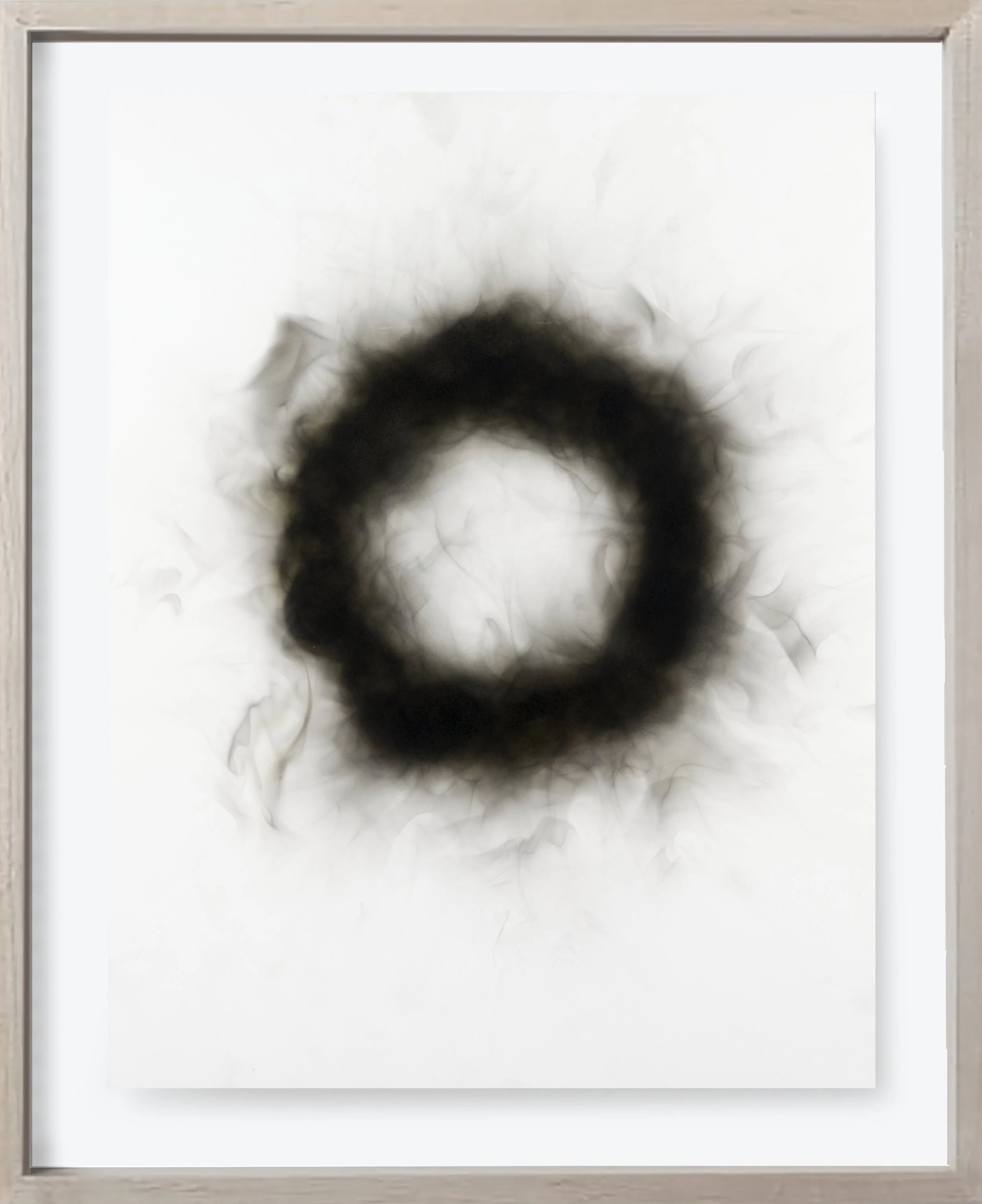  Burnt#105, 2022  
Kerosene soot on archival paper. (19 x 24 )   [Held by a private collector.] 